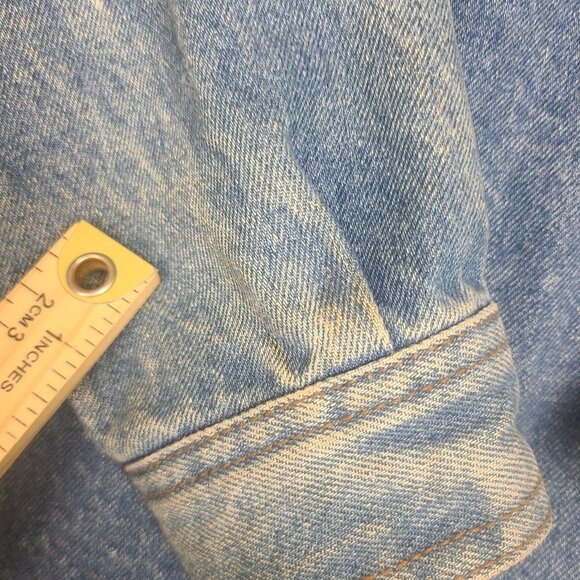 Vintage Jordache Denim Jacket Embellished Sequined Acid Wash Parrot Design Sz L - Picture 13 of 16